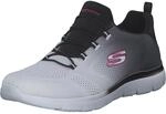 Skechers Damen Summits Bright Charmer Turnschuhe, Black & White Mesh/Trim, 36.5 EU