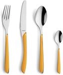 Kuppels PRISMA Besteck Set 24-tlg f&uuml;r 6 Personen, Senfgelb, 18/0 Edelstahl