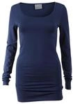 VERO MODA Damen Vmmaxi My Ls Soft Long U-Neck Ga Noos Langarmshirt | Bluse