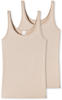 Schiesser Damen 2 Pack Trägertop Unterhemd - Modal Essentials Unterwäsche,