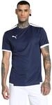 PUMA Herren Teamliga Jersey Shirt, Peacoat-puma White, L EU