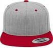 Flexfit Unisex Mesh Trucker M&uuml;tze, Heather Grey/Red,S/M