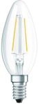 BELLALUX LED-Lampe, Sockel E14, Kaltwei&szlig; (4000K), Klares Filament, Kerzenform,