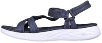 Skechers Damen On-the-go 600 Brilliancy Sport Sandalen, Navy Textile Trim, 35 EU