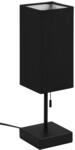 Reality Leuchten Tischleuchte Ole R51061032, Metall Schwarz matt, Schirm Stoff