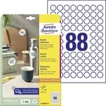 AVERY Zweckform 6222REV-10 Runde Etiketten (880 Klebepunkte, &Oslash;20mm auf A4, runde