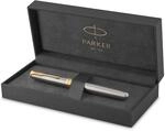 Parker Sonnet F&uuml;ller | Edelstahl mit Goldzierteilen | F&uuml;llfederhalter mit...