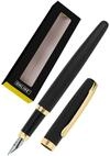 Online F&uuml;ller Eleganza I Metall I Farbe Schwarz&Gold I Federst&auml;rke M I Metallclip I