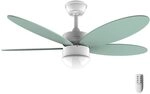 Cecotec Deckenventilator EnergySilence Aero 4260 Mint, 106 cm Spannweite | LED-Licht,