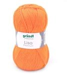 Gr&uuml;ndl Lisa Premium Uni Strick- & H&auml;kelgarn 1 Kn&auml;uel &aacute; 50 g, Neonorange | weicher