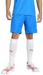 PUMA mens Shorts, Electric Blue Lemonade-Puma White, L