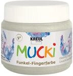 KREUL 23124 - Mucki schimmernde Funkel - Fingerfarbe, 150 ml in Drachen silber,...