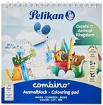 Pelikan 811231 Malblock Combino (mit Tiermotiven, 15x15 Cm) 1 St&uuml;ck