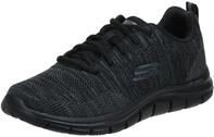 Skechers Herren Track-Front Runner 232298 BBK Sneaker, Black Knit/Black Trim, 45,5 EU