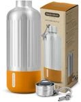 BLACK + BLUM Explorer Isolierte Trinkflasche 850 ml, Orange | 24 Std. Kalt & 12...