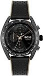 BOSS Chronograph Quarz Uhr f&uuml;r Herren Kollektion Center Court mit Schwarzes