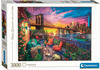 Clementoni 33552 Italy Collection-Manhattan Balcony Sunset, Puzzle 3000 Teile...
