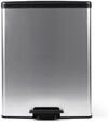 CURVER DECO DUO BIN M&uuml;lleimer, Kunststoff, Silber metallic, 2 x 26 L