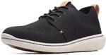 Clarks Un Aldric Step Mens Black Leather, 9.5