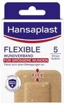 Hansaplast Flexible Wundverband (5 St&uuml;ck), Wundpflaster f&uuml;r gr&ouml;&szlig;ere Wunden,