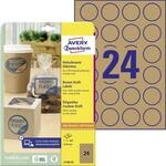 AVERY Zweckform L7105-25 Kraftpapier Etiketten (600 Aufkleber zum Bedrucken,...