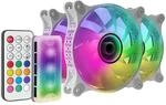 Mars Gaming MF-3DKIT Wei&szlig;, Kit 3 ARGB 360&deg; 12cm L&uuml;fter, 3D Infinity Mirror,