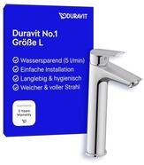 Duravit No.1 Waschtischarmatur, Gr&ouml;&szlig;e L (Auslauf H&ouml;he 203 mm), Wasserhahn Bad,
