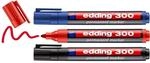 edding 300 Permanentmarker - schwarz, rot, blau - 3 Stifte - Rundspitze 1,5-3...