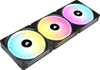 CORSAIR iCUE LINK QX120 RGB 120mm RGB L&uuml;fter - Dreierpack - Schwarz