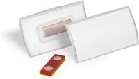 Durable Namensschild CLICK FOLD, 40x75 mm, Magnet, 10 St&uuml;ck, klar, 825919