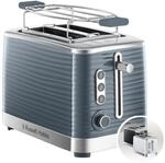 Russell Hobbs Toaster Inspire, Grau, 2-Scheiben, Hochglanzstruktur