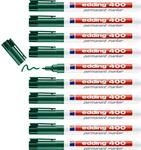 edding 400 Permanentmarker - gr&uuml;n - 10 Stifte - feine Rundspitze 1 mm -...