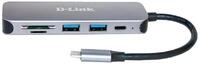 D-Link DUB-2325 Hub 5-in-1 USB-C Card Reader Negro