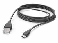 Hama Ladekabel USB A auf Micro USB, 3m (Schnellladung, Handy Ladekabel,...