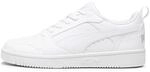 PUMA Rebound V6 Low Unisex Sneaker , Puma White Cool Light Gray, 40.5 EU