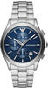 Emporio Armani Herren-Uhren Analog Quarz One Size Blau, Silber 32023565