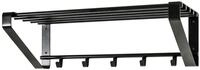 HAKU Wandgarderobe Metall Metallgarderobe Garderobenpaneel aus schwarz