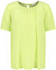 Gerry Weber Damen Blusenshirt mit Kräuselfalten Kurzarm unifarben Lime 42