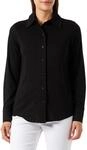 Seidensticker Damen Regular Fit Langarm Bluse, Schwarz, 46 EU