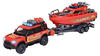 Majorette - Feuerwehrauto mit Boot (33,5 cm) - Land Rover Spielzeugauto aus...