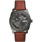 Fossil Machine Watch f&uuml;r Herren, Quarz-Dreizeiger-Datumswerk mit Edelstahl-...