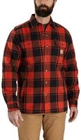 Carhartt Flannel Relaxed Fit Sherpa-Lined Shirt, Farbe:rot, Gr&ouml;&szlig;e:M
