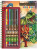 Depesche 11385 Dino World - Malbuch inklusive kleinem Stifte-Set aus 8 Buntstiften,