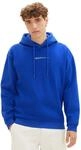 TOM TAILOR Denim Herren Hoodie Sweatshirt mit kleinem Logo-Print 14531 - Shiny Royal