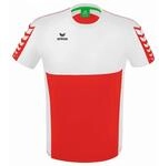Erima Unisex Kinder Six Wings Funktions T-Shirt (1082215), rot/wei&szlig;, 140