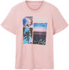 TOM TAILOR Herren 1036365 T-Shirt mit Foto-Print, 11055-Morning Pink, L