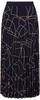 TOM TAILOR Damen Midi Plissee Rock 1032546, 30195 - Navy Beige Abstract Design,...