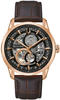 Bulova Herren Analog Mechanisch Uhr mit Leder Armband 97A169