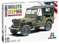 Italeri 3635 1:24 Willys Jeep MB 80th Anniversary-Modellbau, Bausatz,...