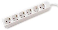 VALUE 6-Fach Steckdosenleiste ohne Schalter, wei&szlig;, 3 m